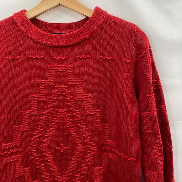 Pendleton XXS red southwestern crew sweater - Picture 2 of 5